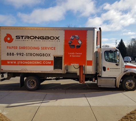 Strongbox Document & Data Destruction - Brookfield, WI. Mobile shredding Truck