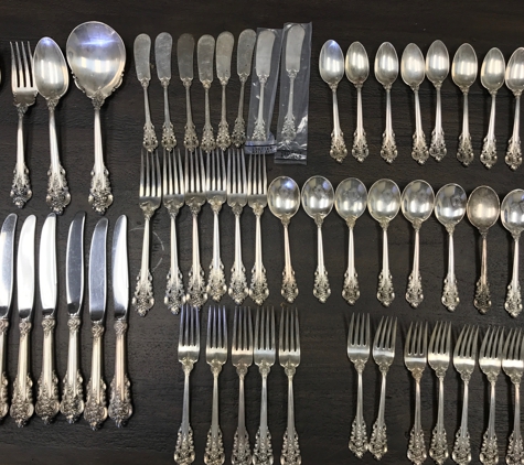 Crown Gold Exchange - Rancho Santa Margarita, CA. sterling silver flatware. Forks, knives, spoons, etc.