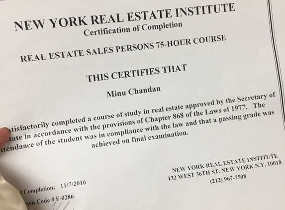 New York Real Estate Institute - New York, NY