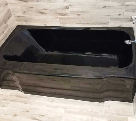 Bathtub Refinishing And Fiberglass Expert - Los Angeles, CA. Black tub reglazed.