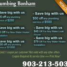 Plumbing Bonham