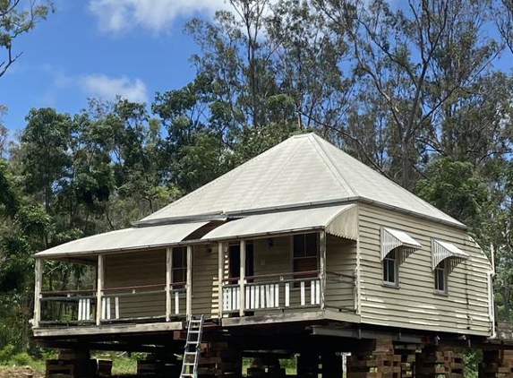 Elite House Removals Raising and Restumping - Logan Reserve, QLD. Waiting for weather to do the footings