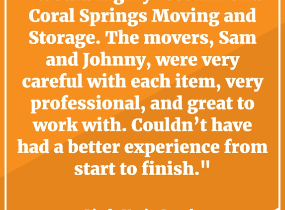 Coral Springs Moving Company - Coral Springs, FL