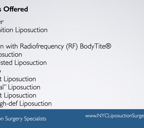 NYC Liposuction Surgery Specialists - New York, NY