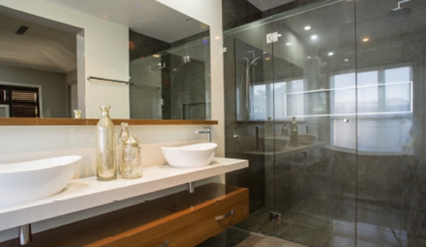 Bradnam's Windows & Doors - Mount St John, QLD. 3-Panel Frameless Shower Screen