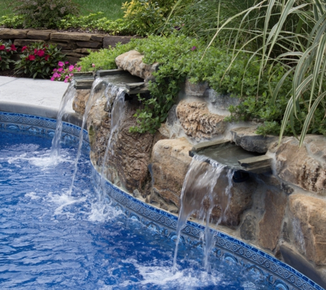 LBI Pools & Spas - Barnegat, NJ. Natural Stone Waterfall