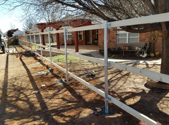 Clovis Construction - Clovis, NM. The proper way to build a fence do not ever buy the pre made panel's at Lowe's