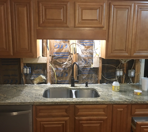 Absolute Home Renovations - N Royalton, OH. Had the backsplash that Absolute Home Renovations installed due to poor workmanship