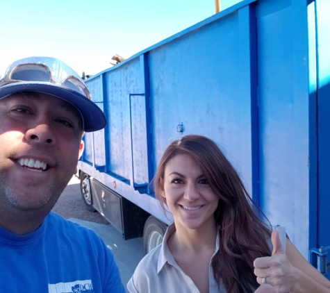 JunkCo LLC - Albuquerque, NM. Happy customer giving us a thumbs up!! Junk removal and trash pick up in Albuquerque and Rio Rancho NM