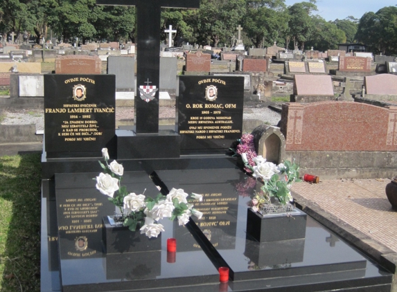 Dimarco Monuments Pty Ltd - Regents Park, NSW. Black Granite Double Monument