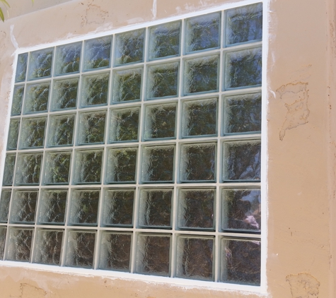 Building Block Masonry - Phoenix, AZ. Built and installed a glass block window