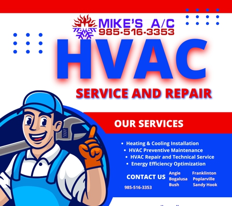 Mike's A/C llc - Bogalusa, LA. Air Conditioning repair in Sandy Hook, ms