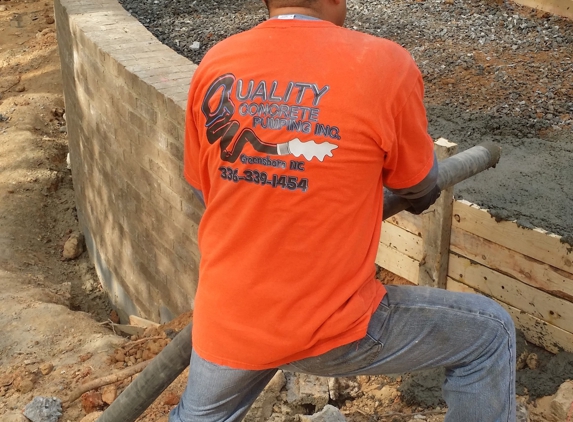 Quality Concrete Pumping - Greensboro, NC. Pumping with Quality