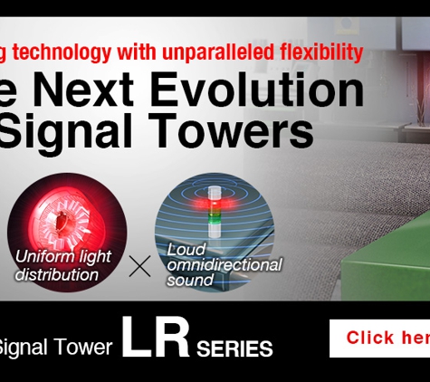 Patlite ANZ Distribution - Signals ANZ - Melbourne, VIC. IP65 PATLITE LR LED Signal Tower Light with Built-in Alarm