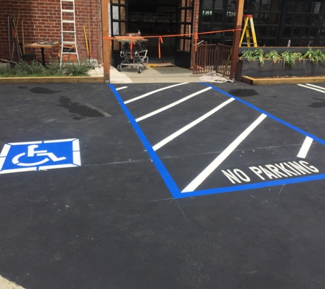 Elias Asphalt Engineering Co. - Los Angeles, CA. Striping for a new restaurant out in Culver City, CA