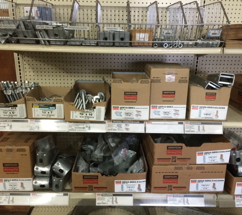 Larsen Bros. Lumber Co. - San Leandro, CA. Complete line of Simpson Seismic Retrofit Hangers.