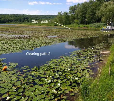 Lake Bottom Blanket - Fairfield, NJ. Install the LBB and instantly clear lake weeds!