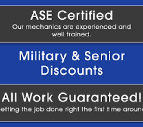 Compu-Tech 1 - Phoenix, AZ. A.S.E. CERTIFIED SENIOR MECHANICS. MILITARY SENIOR AND STUDENT DISCOUNTS/ID REQUIRED.