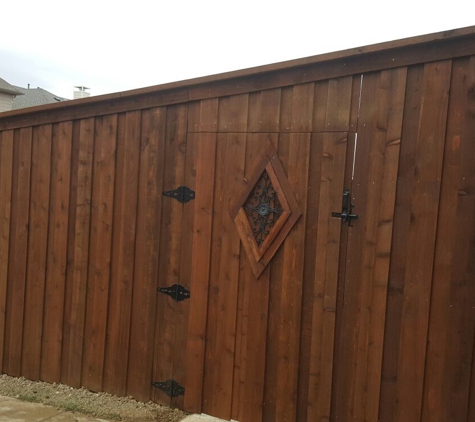 curb creations, inc. - Mckinney, TX. Cedar Fence Board on Board.