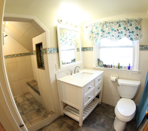 Home Is Where the Art Is, LLC - Reading, PA. Bathroom renovation + shower addition.