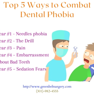 Greenbelt Oral & Facial Surgery - Greenbelt, MD. https://greenbeltsurgery.blogspot.com/2019/06/top-5-ways-to-combat-dental-phobia.html