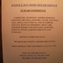 Knock & Son Home Repair Service - Home Repair & Maintenance