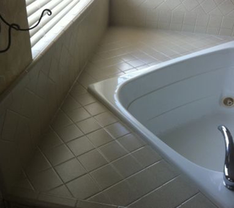 The Finishing Touch Resurfacing - Allen, TX. The new look of stone or corian over dull, outdated white tile