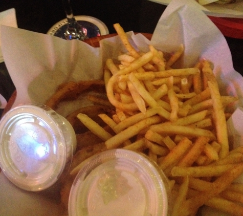 Dog House Grill - Fresno, CA. Concerned about ginormous portions? No problem! Server offered us half and half fries and onion rings. Awesome! Had cayenne or paprika. :)