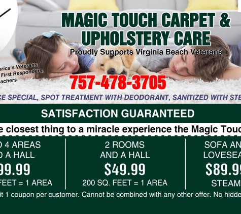 Magic Touch Carpet - Chesapeake, VA. Coupon