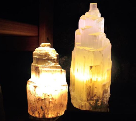 The Elephant Shop - Cooranbong, NSW. Selenite Lamps
