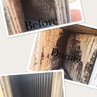 Eco Heating and Cooling LLC - Dothan, AL. Coil Cleaning Before and After by Eco Heating and Cooling, LLC