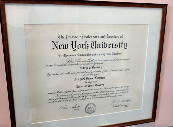 William Edward Kenny JR., DMD - Trenton, NJ. New York University Diploma, Michael B Kushner the degree of Doctor Dental Surgery