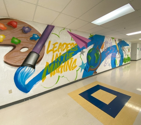 Sprays and Strokes - Miami, FL. Mural done at a school hall way