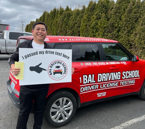 Bal Driving School of Mount Vernon and DOL Approved Testing Center Habla Espanol - Mount Vernon, WA. Achieving your driving goals at any age! ���� Congratulations on passing your test!!!