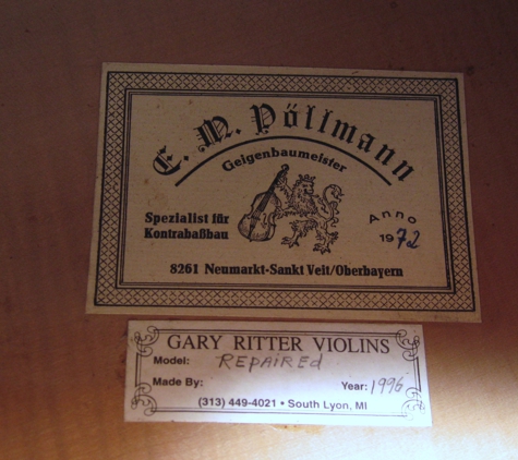 Gary Ritter Violin Viola Cello - South Lyon, MI