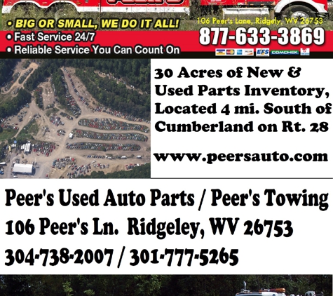 Peer's Used Auto Parts & Towing - Cumberland, MD