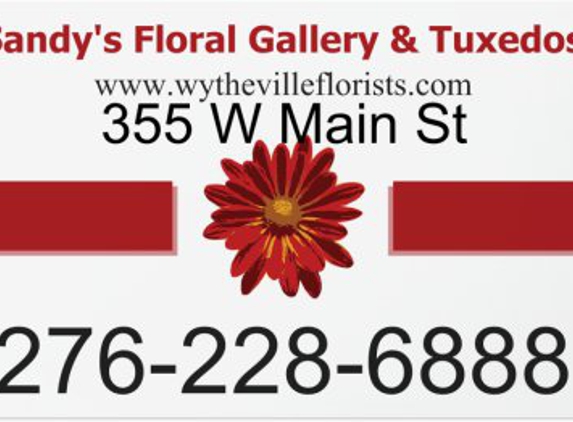 Sandy's Floral Gallery & Tuxedo Rentals - Wytheville, VA