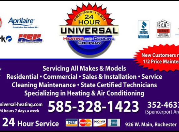 Universal Heating and Cooling Company - Rochester, NY