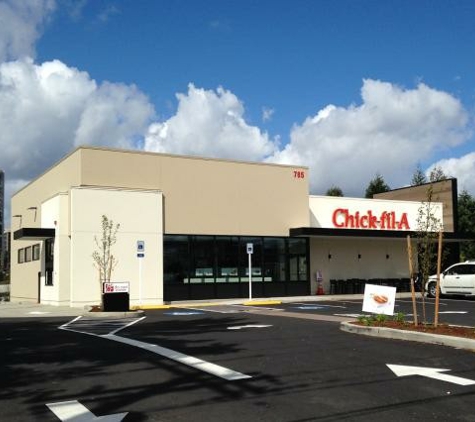 Chick-fil-A - Bellevue, WA. Front of store before it opened.