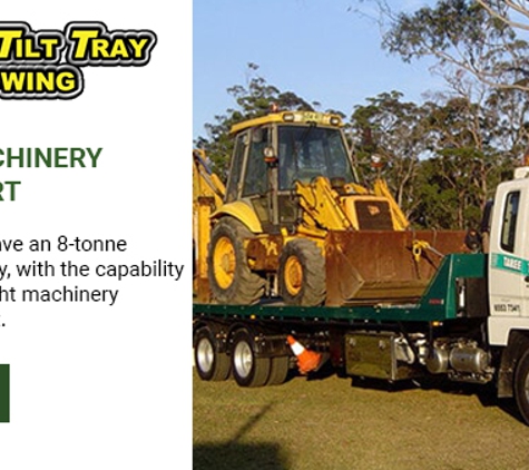 Taree Tilt Tray Towing - Pampoolah, NSW. Light Machinery Transport