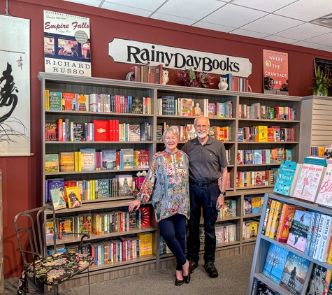 Rainy Day Books, Inc. - Fairway, KS. Vivien & Roger inside their Rainy Day Books Bookstore.