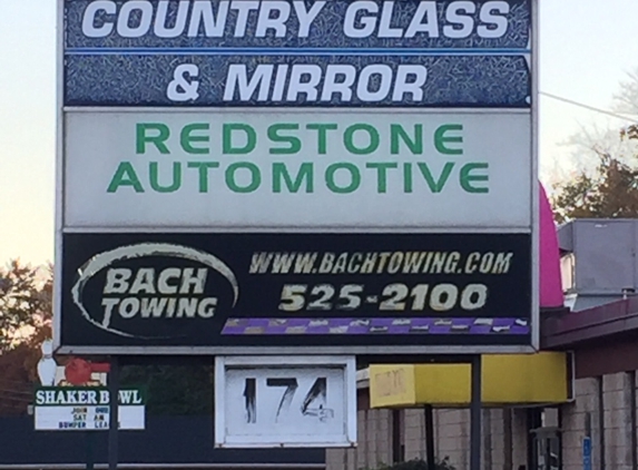 Country Glass & Mirror - East Longmeadow, MA. driveway to right side of bowling alley