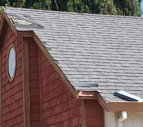 V Mendoza Roofing Inc. - Oakley, CA. Shingle damage BEFORE V Mendoza's skilled crew repaired the shingles!