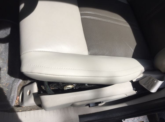 Top Line Auto Upholstery - Crystal Lake, IL. Bruce even took the extra time to replace the OEM fabric that was sewn along side of the Drivers Seat and became "frayed" over time...