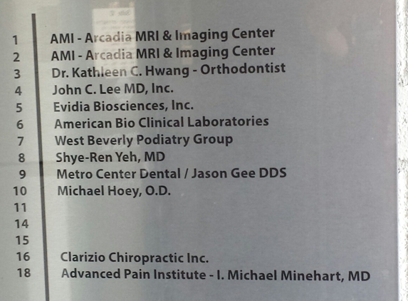 Advanced Pain Institute - Arcadia, CA. Directory