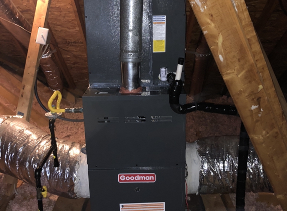 Travis Heating and Cooling Inc. - Huntersville, NC. Another quality Goodman Furnace. Beautiful work clean and professional