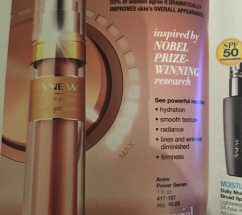 Avon by Angela & Robert Williams - Eight mile, AL. Anew power serum