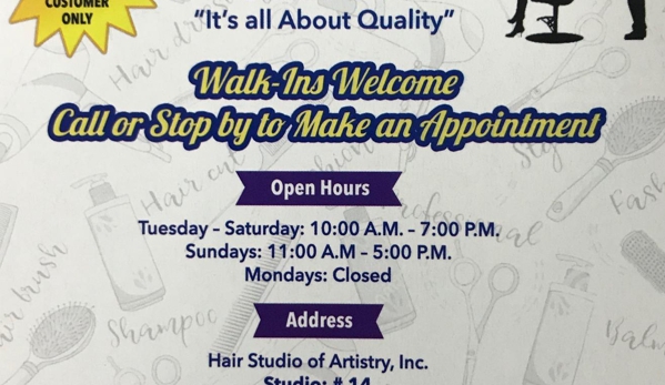 Hair Studio Of Artistry, Inc. - New York, NY