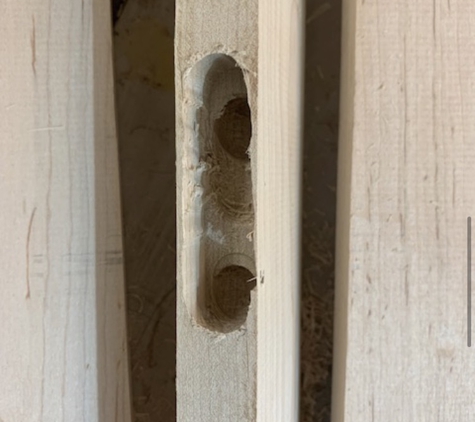 Furniture Works - Monroe Twp, NJ. This is what Greg calls a mortise.  Google what a real mortise should look like 