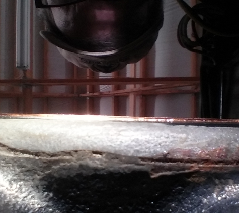 Dreamwerks Engines - Leicester, NC. Cracked block ground with angle grinder and sealed with JB Weld